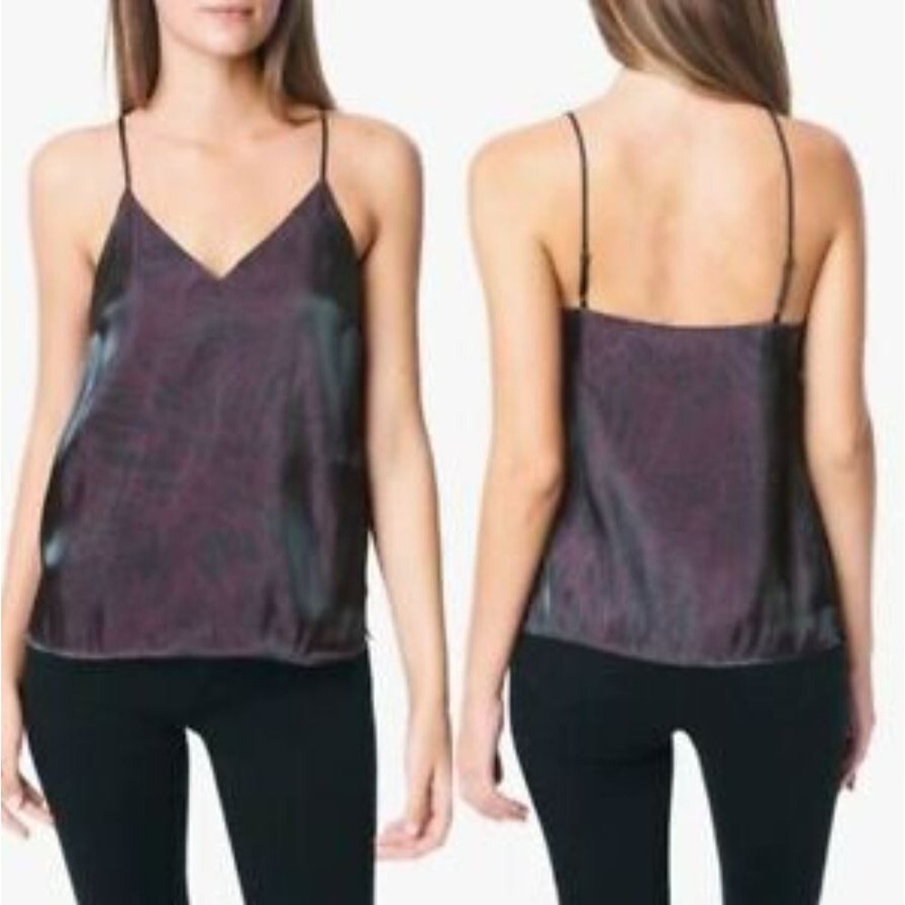 Joe's Jeans Womens Siren Sauvage Woven Blouse Purple Floral Tunic S 45JWFASV2046